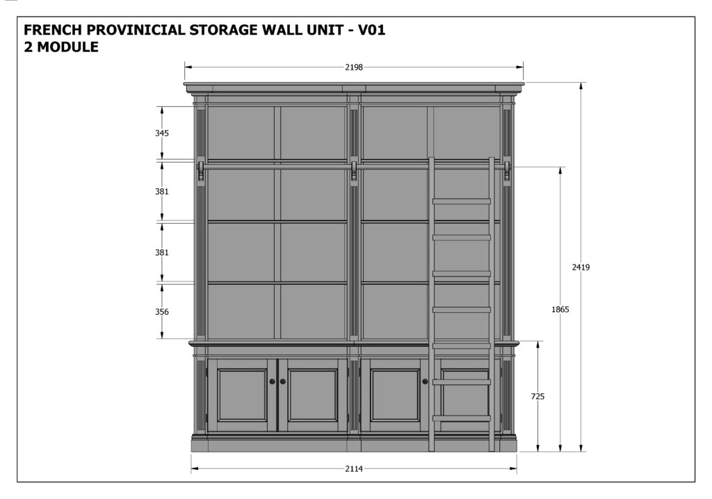 Full plans. Portal for Wall Units supported by Base Unit Tops.