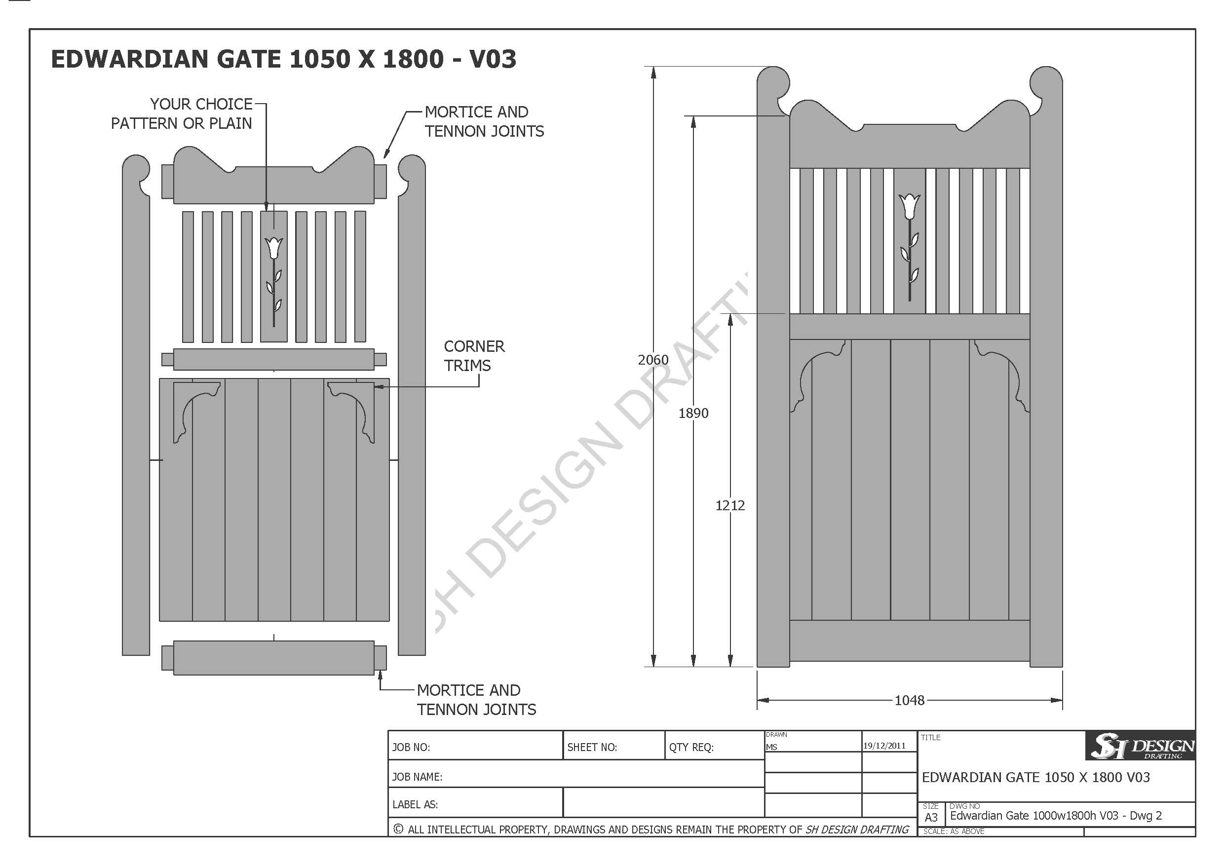 Edwardian Gate 1000 x 1800 - V03