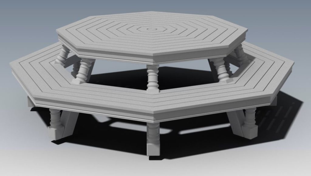 Octagonal Outdoor Table and Chair