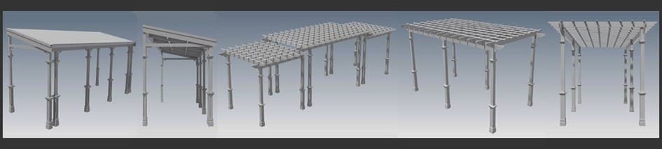 Grape Vine Pergola Patio Cover V03