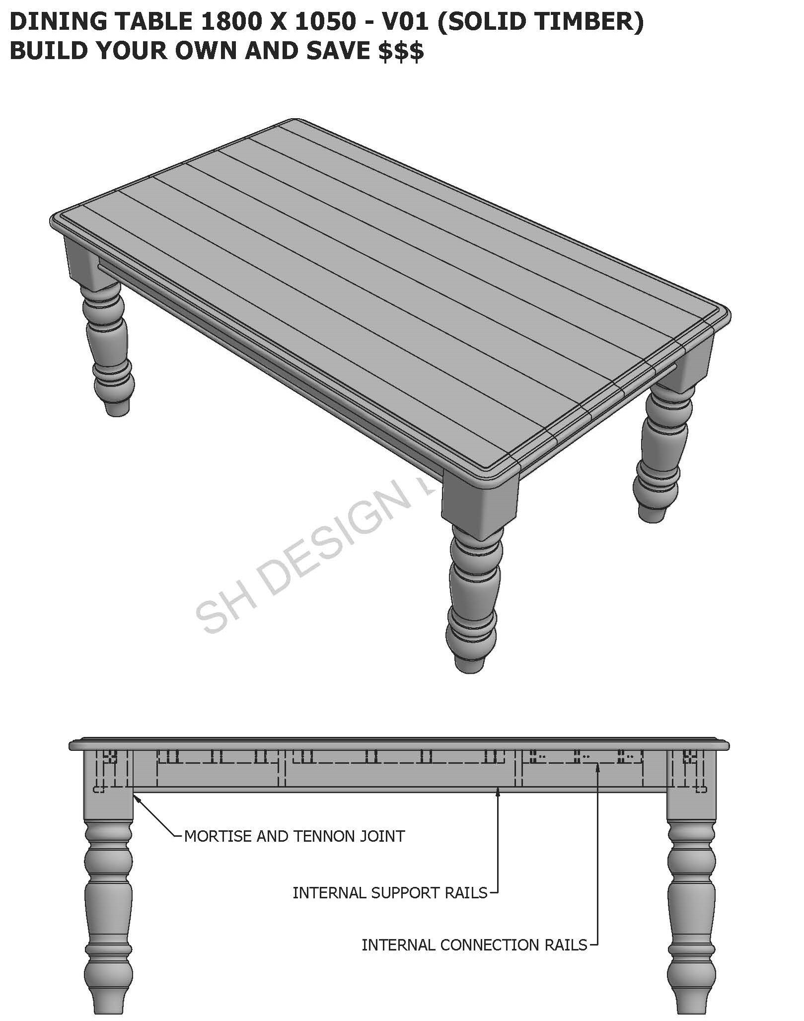 DINING TABLE V01 1050 x 1800 (70.8 x 41.3 inches)