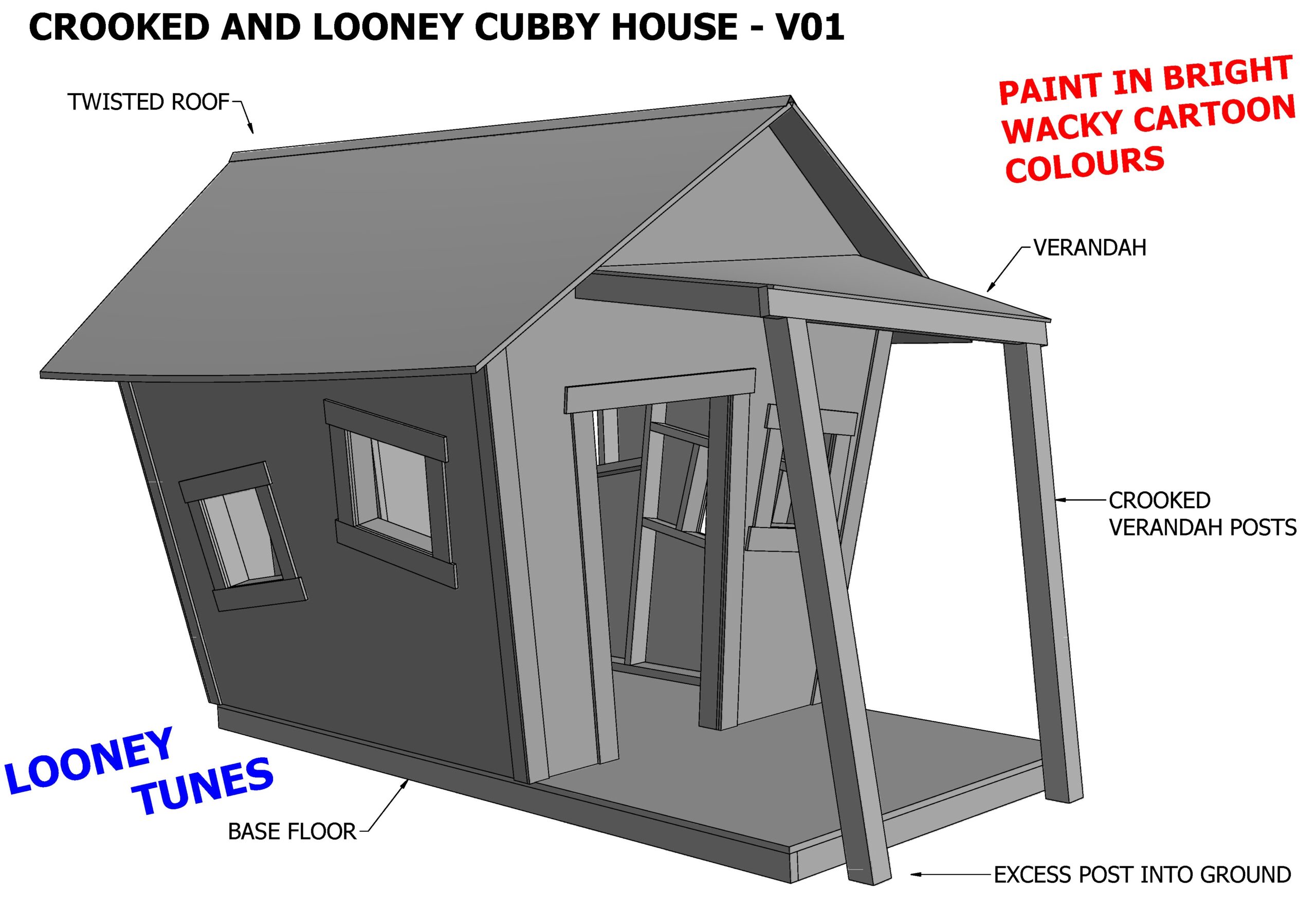 CUBBY HOUSE V05 Loony Tunes Twisted House