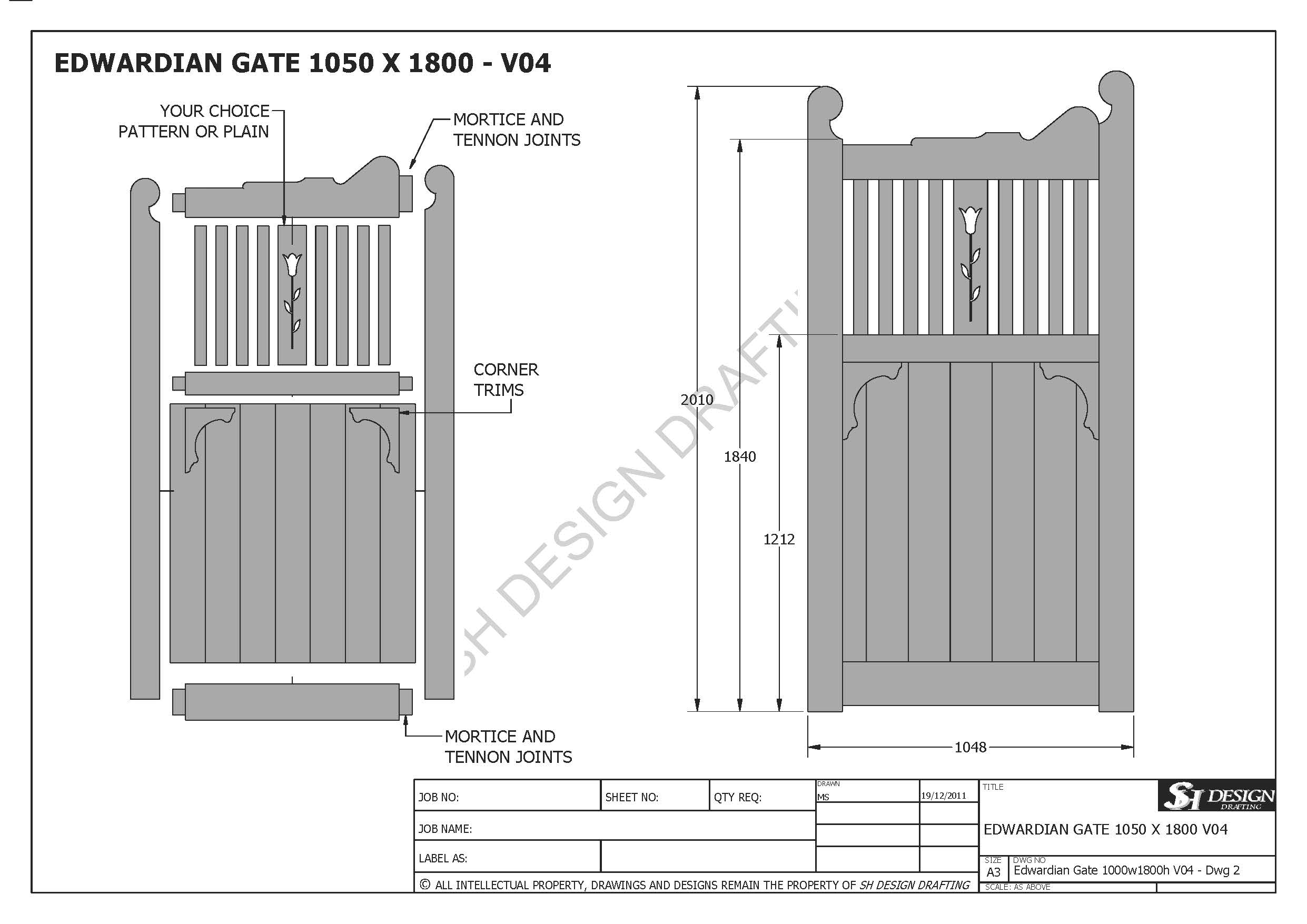 Edwardian Gate 1000 x 1800 - V04