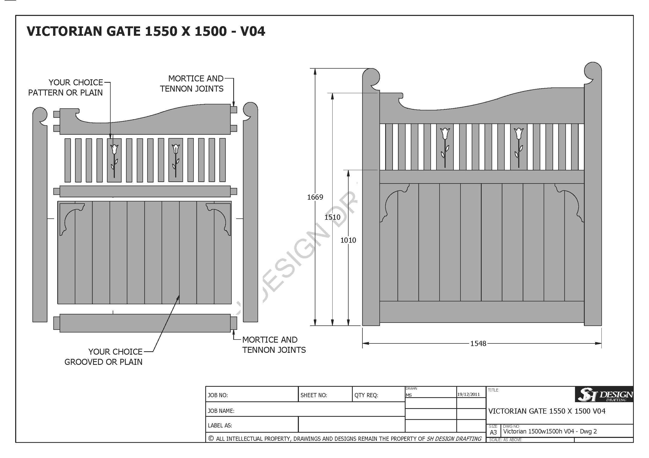 Victorian Gate 1500 x 1500 - V04
