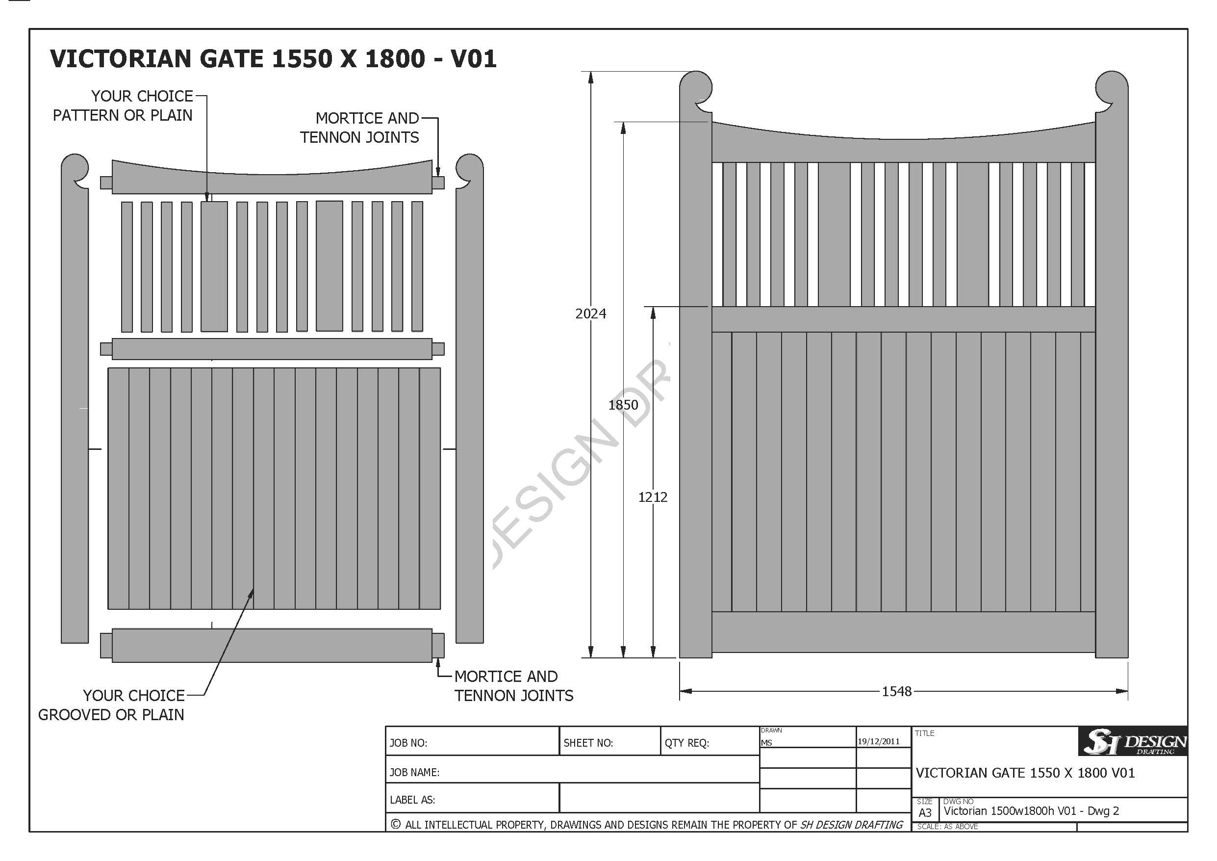Victorian Gate 1500 x 1800 - V01